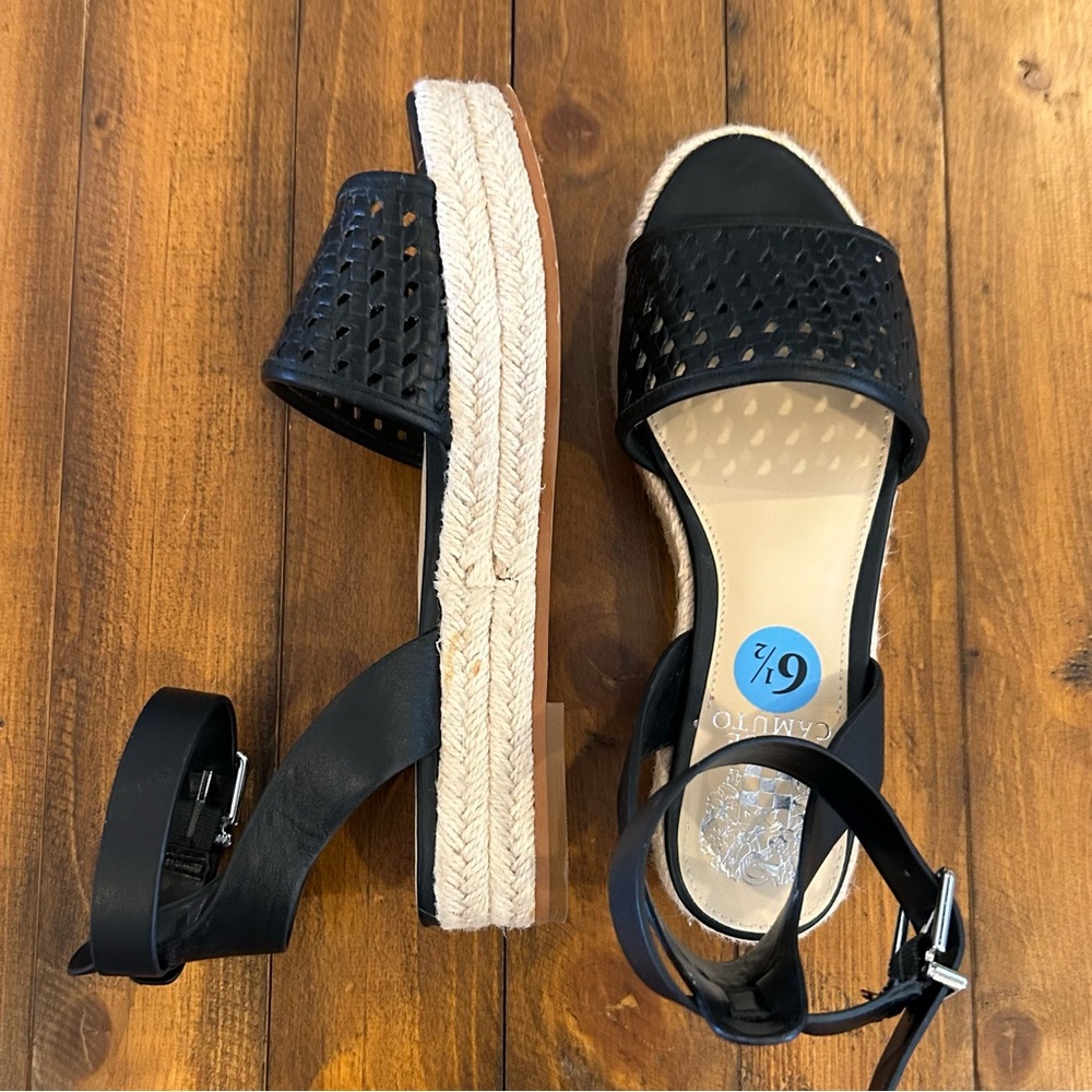 Vince Camuto Black Espadrille Sandals - Picture 5 of 9